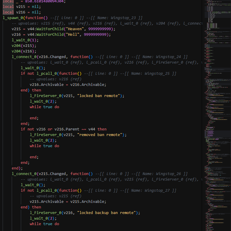 Code d'origine récupéré après déobfuscation
